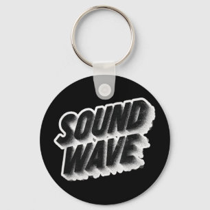 Casual Sound Wave Emblem for a Cool Look Key Ring