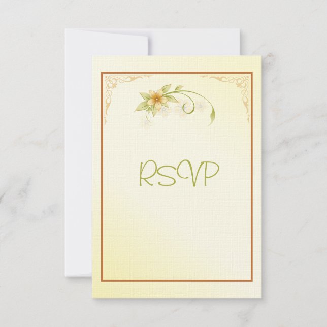 Casual Spring Floral RSVP Wedding Invitation (Front)