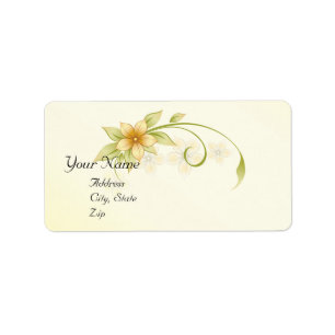 Casual Spring Floral Wedding Avery Label