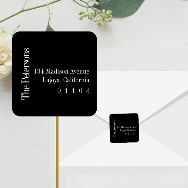 Casual Square Return Address Label (Creator Uploaded)