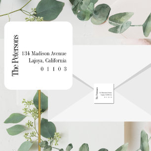 Casual Square Return Address Label