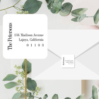 Casual Square Return Address Label