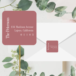 Casual Square Return Address Label