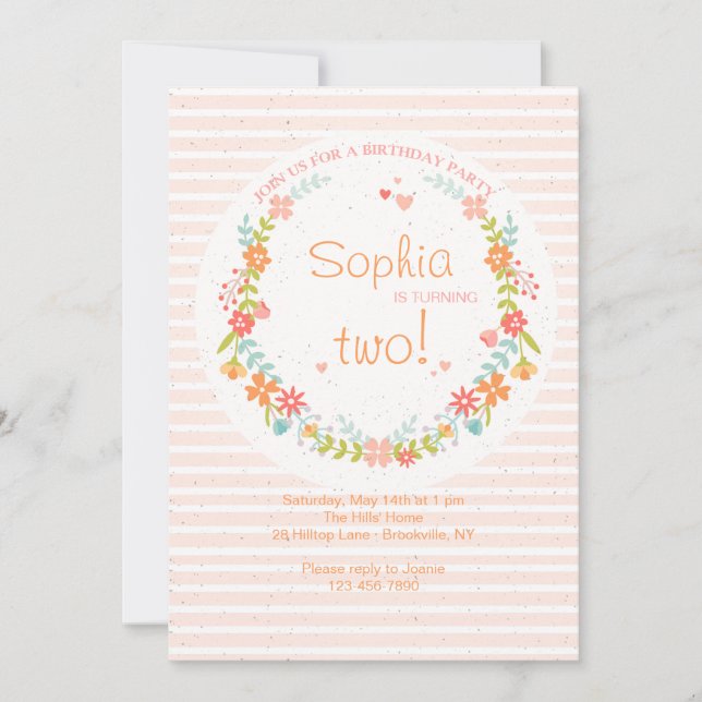 Casual Stripes Invitation (Front)