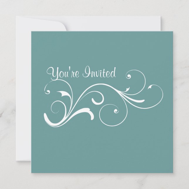 Casual Swirl Invitation (Front)