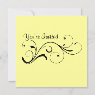 Casual Swirl Invitation