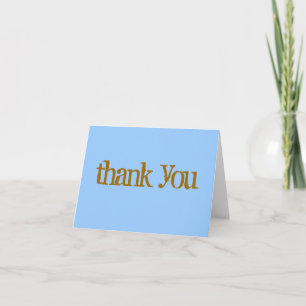 Casual thank you note blue/brown card