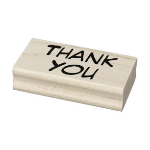 Casual Thank You Rubber Stamp