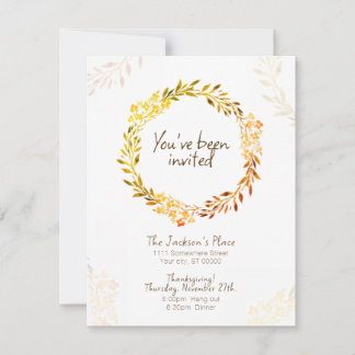 Casual Thanksgiving Invitation - Make it your own