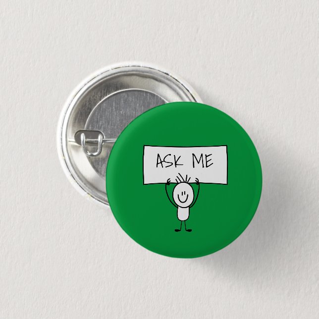 Casual Trendy Ask Me Buttons (Front & Back)