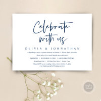 Casual Wedding Elopement Party, Celebrate with us 