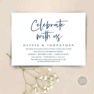 Casual Wedding Elopement Party, Celebrate with us Invitation