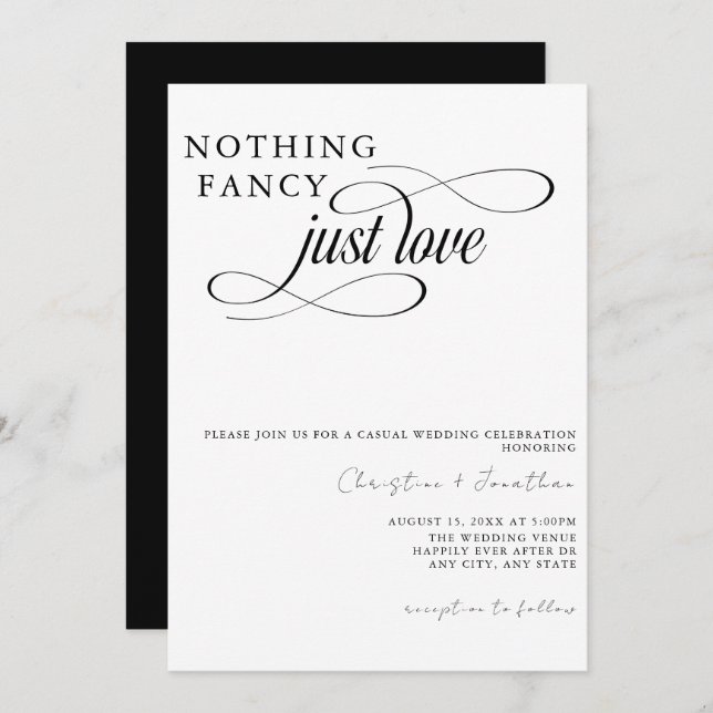 Casual Wedding invitation (Front/Back)