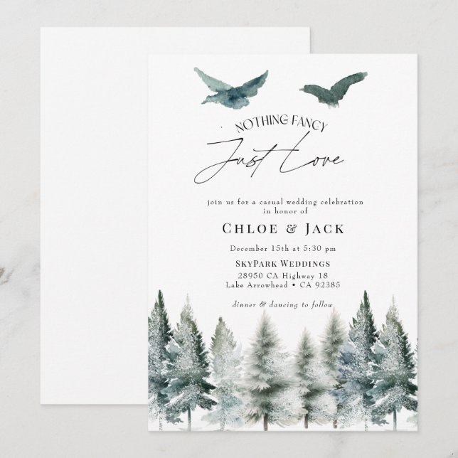 Casual Wedding Reception Invitation (Front/Back)