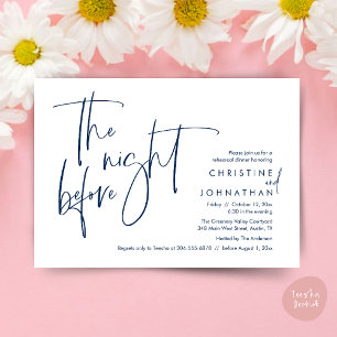 Casual Wedding Rehearsal Dinner, The Night Before Invitation