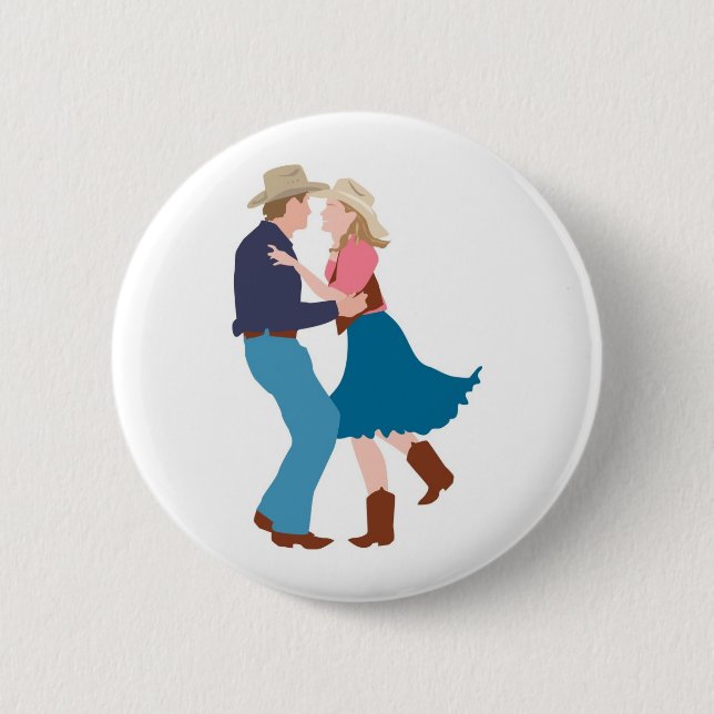 Casual Western Wedding Reception 6 Cm Round Badge (Front)