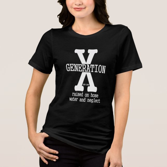 Casual White Shirt Featuring Bold Generation X  (Front)