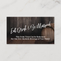 Casual Wooden Barrel Alternate Drink Ticket