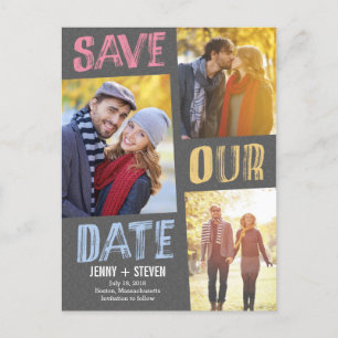 Casually Chic Save The Date Postcard