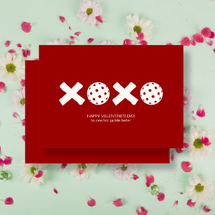 Casually Chic XOXO Pickleball Valentine's Day Card