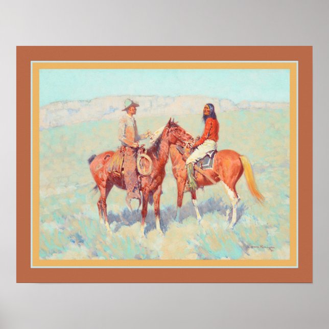 "Casuals on the Range" by Frederic Remington Poster (Front)