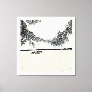 Casuarina Trees Long Island Bahamas Canvas Print
