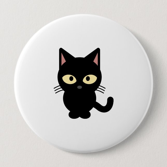 cat 10 cm round badge (Front)