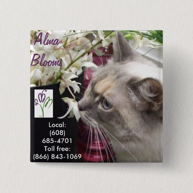 Cat 15 Cm Square Badge (Front)