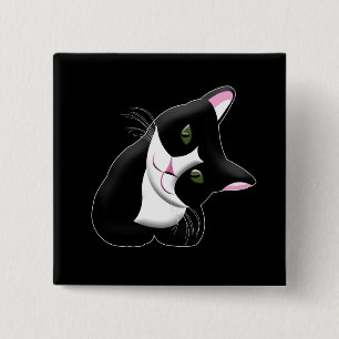 Cat 15 Cm Square Badge