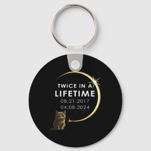 Cat 2024 Total Solar Eclipse Twice In A Lifetime Key Ring