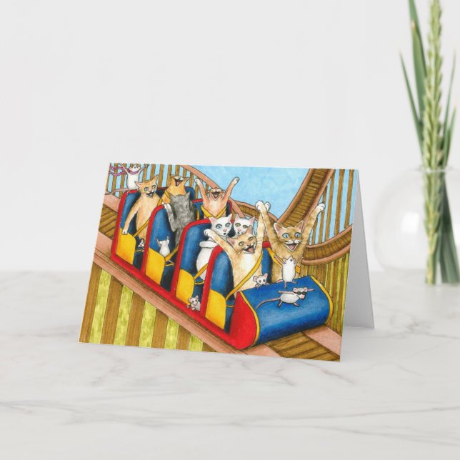 Cat 385 funny Greeting Card (Front)