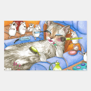 Cat 388 rectangular sticker