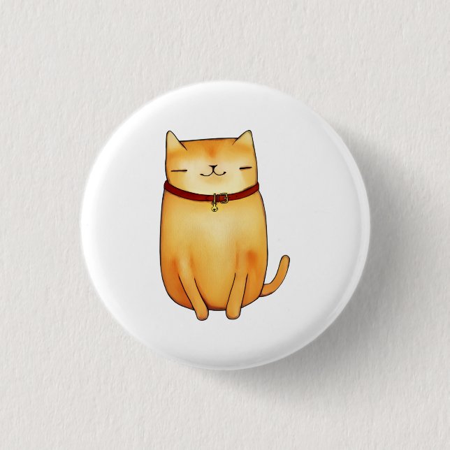 Cat 3 Cm Round Badge (Front)