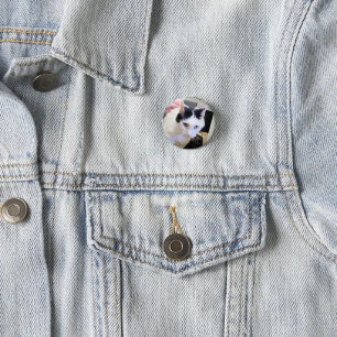 Cat 3 cm round badge