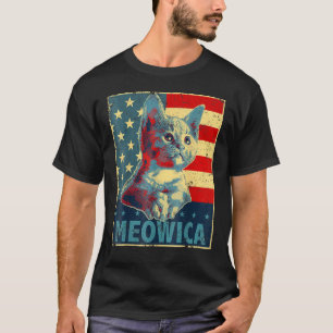 Cat 4th Of July American US Flag T-Shirt