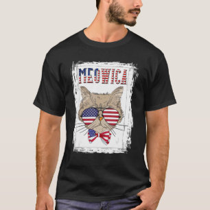 Cat 4th Of July Gift Meowica Merica Men Usa Americ T-Shirt