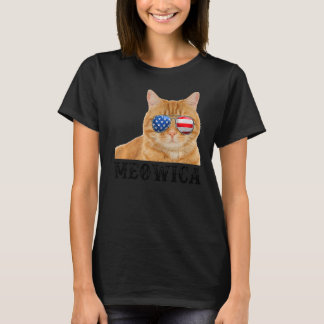 Cat 4th of July Kitten USA American Flag T-Shirt