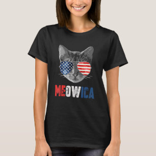 Cat 4th Of July  Meowica Merica Men Usa American F T-Shirt