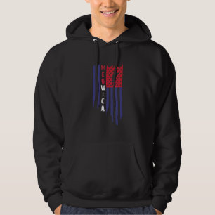 Cat 4th Of July Meowica Merica Men Usa American Fl Hoodie
