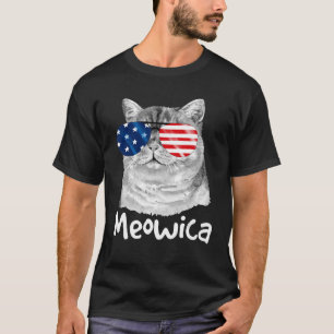 Cat 4th Of July Meowica Merica Men Usa American Fl T-Shirt