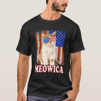 Cat 4Th Of July Meowica Merica USA American Flag M