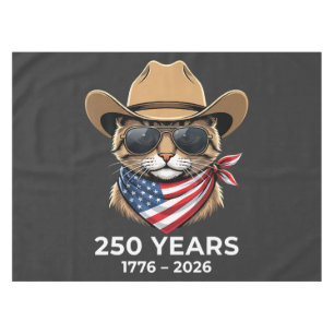Cat 4Th Of July Tablecloth