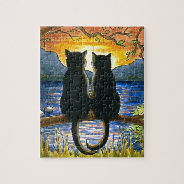 Cat 582 black cats jigsaw puzzle (Vertical)