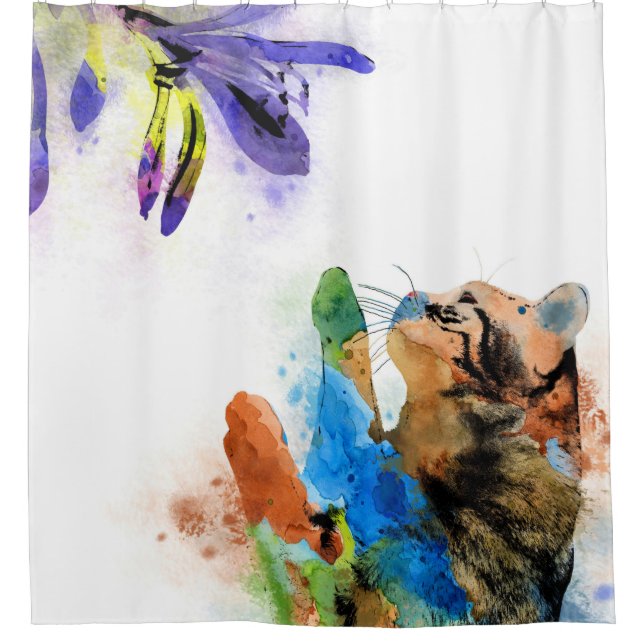 Cat 610 shower curtain (Front)