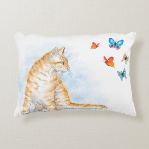 Cat 616 butterfly decorative cushion