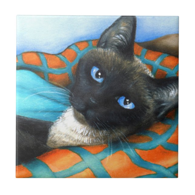 Cat 634 Siamese Tile (Front)