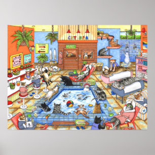 Cat 635 Cat Spa Poster