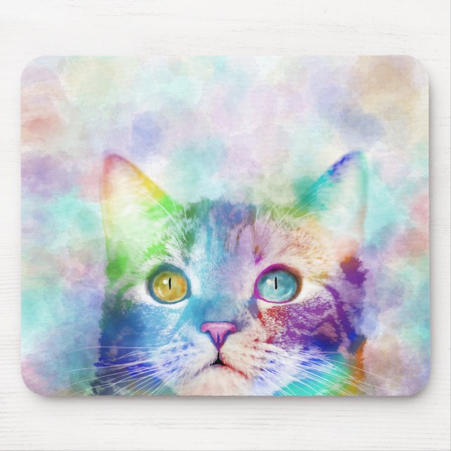 cat 663 multicolor cat mouse mat (Front)