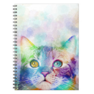 cat 663 multicolor cat notebook