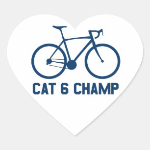 CAT 6 Champ Heart Sticker